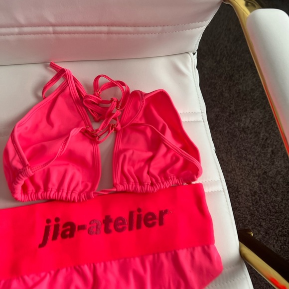Swim suit customs Jia-Atelier medium used once neon pink - Picture 2 of 6